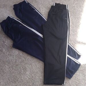 Bundle Of 3 Mens Track Pants, Black, Navy, Size L